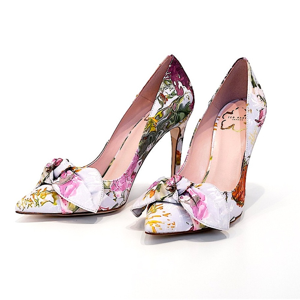 Ted Baker Ryrya 4” Tapestry Bow Pumps